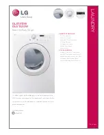 LG D1320W - 27in Gas Dryer Specifications предпросмотр