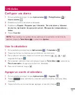 Preview for 74 page of LG D500 (Spanish) Guías Del Usuario Manual