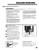 Предварительный просмотр 17 страницы LG D5966W - 27in Gas Dryer User'S Manual & Installation Instructions