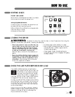 Предварительный просмотр 21 страницы LG D5966W - 27in Gas Dryer User'S Manual & Installation Instructions