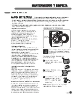 Предварительный просмотр 69 страницы LG D5966W - 27in Gas Dryer User'S Manual & Installation Instructions