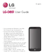 Preview for 2 page of LG D851 User Manual