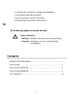 Preview for 2 page of LG DC9201SAU Installation And Operating Instructions Manual