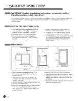 Предварительный просмотр 10 страницы LG DL02602S User'S Manual & Installation Instructions