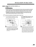 Предварительный просмотр 21 страницы LG DL02602S User'S Manual & Installation Instructions