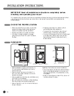 Предварительный просмотр 10 страницы LG DLE2301R User'S Manual & Installation Instructions