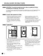 Предварительный просмотр 10 страницы LG DLE2601 User'S Manual And Installation Instructions