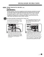 Предварительный просмотр 21 страницы LG DLE2601 User'S Manual And Installation Instructions