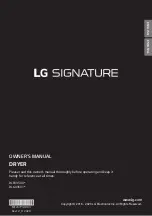 Preview for 1 page of LG DLEX9500 Series Owner'S Manual