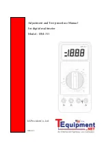 Preview for 1 page of LG DM-311 Adjustment And Test Procedure Manual
