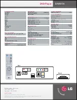 Предварительный просмотр 2 страницы LG DN191H - HDMI DVD Player Specifications