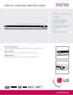 Предварительный просмотр 1 страницы LG DN788 -  DVD Player Specifications