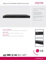 LG DN798 -  DVD Player Specifications preview