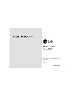 Предварительный просмотр 1 страницы LG DP8821 Owner'S Manual