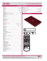 Preview for 2 page of LG DP885 - Portable DVD Player Specifications