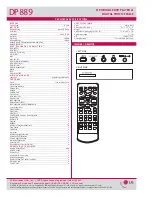 Preview for 2 page of LG DP889 - Portable DVD Player Specification Sheet