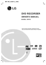 Preview for 1 page of LG DR175S Owner'S Manual