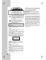 Preview for 2 page of LG DR299H Owner'S Manual