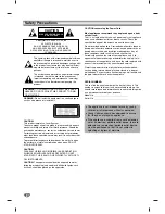 Preview for 2 page of LG DR7621W Owner'S Manual