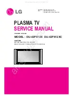 Предварительный просмотр 1 страницы LG DU-42PX12XC -  - 42" Plasma TV Service Manual