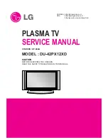 Предварительный просмотр 1 страницы LG DU-42PX12XD Service Manual