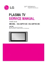 Preview for 1 page of LG DU42PX12X -  - 42" Plasma TV Service Manual