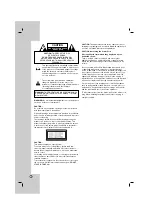 Предварительный просмотр 2 страницы LG DV246 Owner'S Manual