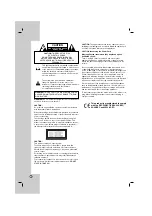 Preview for 2 page of LG DV257 Owner'S Manual