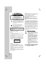 Предварительный просмотр 2 страницы LG DV276-E3M Owner'S Manual