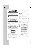 Preview for 2 page of LG DV298H-E1T Owner'S Manual