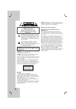 Preview for 2 page of LG DV298H Owner'S Manual