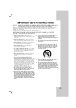 Preview for 3 page of LG DV298H Owner'S Manual