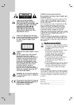 Предварительный просмотр 2 страницы LG DV9800H Owner'S Manual