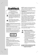 Preview for 2 page of LG DVX141 Owner'S Manual