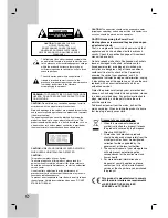 Предварительный просмотр 2 страницы LG DVX162 Owner'S Manual