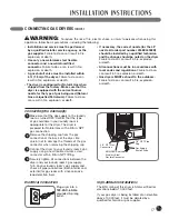 Предварительный просмотр 17 страницы LG DX2802L - 7.4CF FL GAS DRYER LED User'S Manual & Installation Instructions