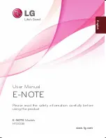 Preview for 1 page of LG E-NOTE H1000B User Manual