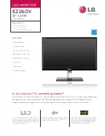 Preview for 1 page of LG E2260V Specification