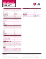 Preview for 2 page of LG E2260V Specification