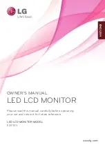 Предварительный просмотр 1 страницы LG E2290V Owner'S Manual