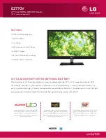 Preview for 1 page of LG E2770V Specification