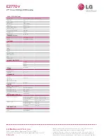 Preview for 2 page of LG E2770V Specification