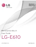 Preview for 1 page of LG E610 User Manual