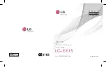 LG E615 User Manual preview