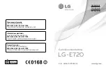 Preview for 1 page of LG E720 Quick Reference Manual