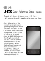 Preview for 208 page of LG E720 Quick Reference Manual