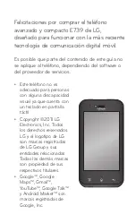 Preview for 3 page of LG E739 (Spanish) Guías Del Usuario Manual