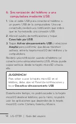 Preview for 14 page of LG E739 (Spanish) Guías Del Usuario Manual