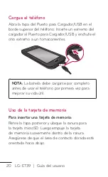 Preview for 20 page of LG E739 (Spanish) Guías Del Usuario Manual