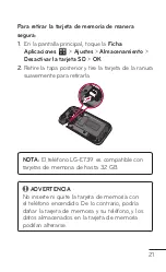 Preview for 21 page of LG E739 (Spanish) Guías Del Usuario Manual